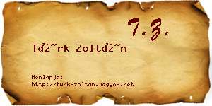 Türk Zoltán névjegykártya