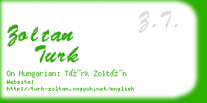 zoltan turk business card